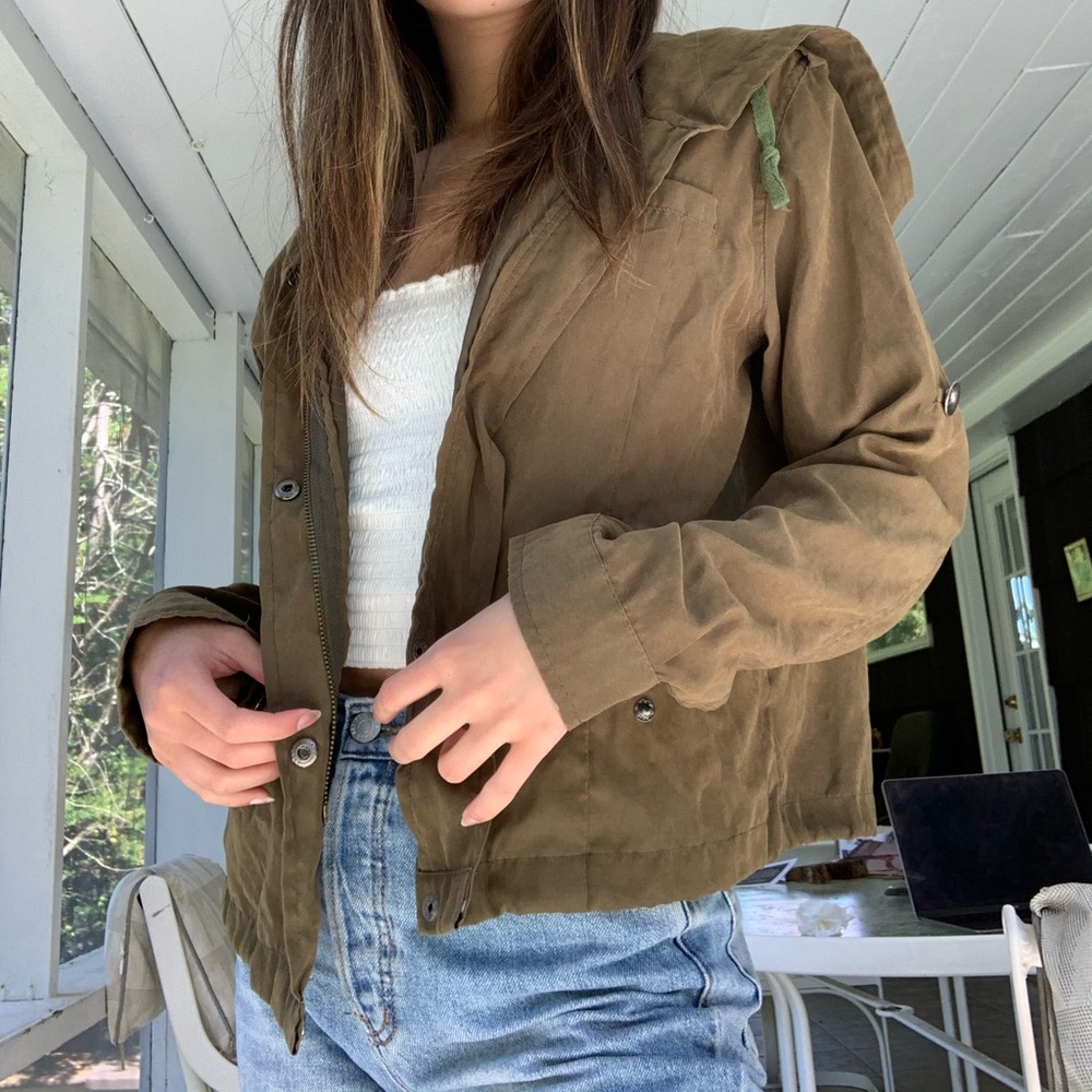 brandy army green jacket